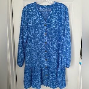 Polka Dot Long Sleeved Dress